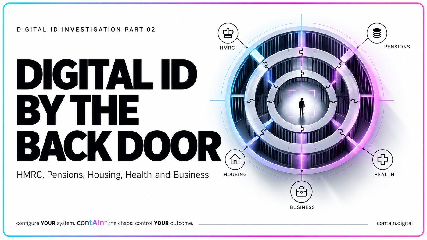 Digital ID by the back door: HMRC, pensions, housing, health and business